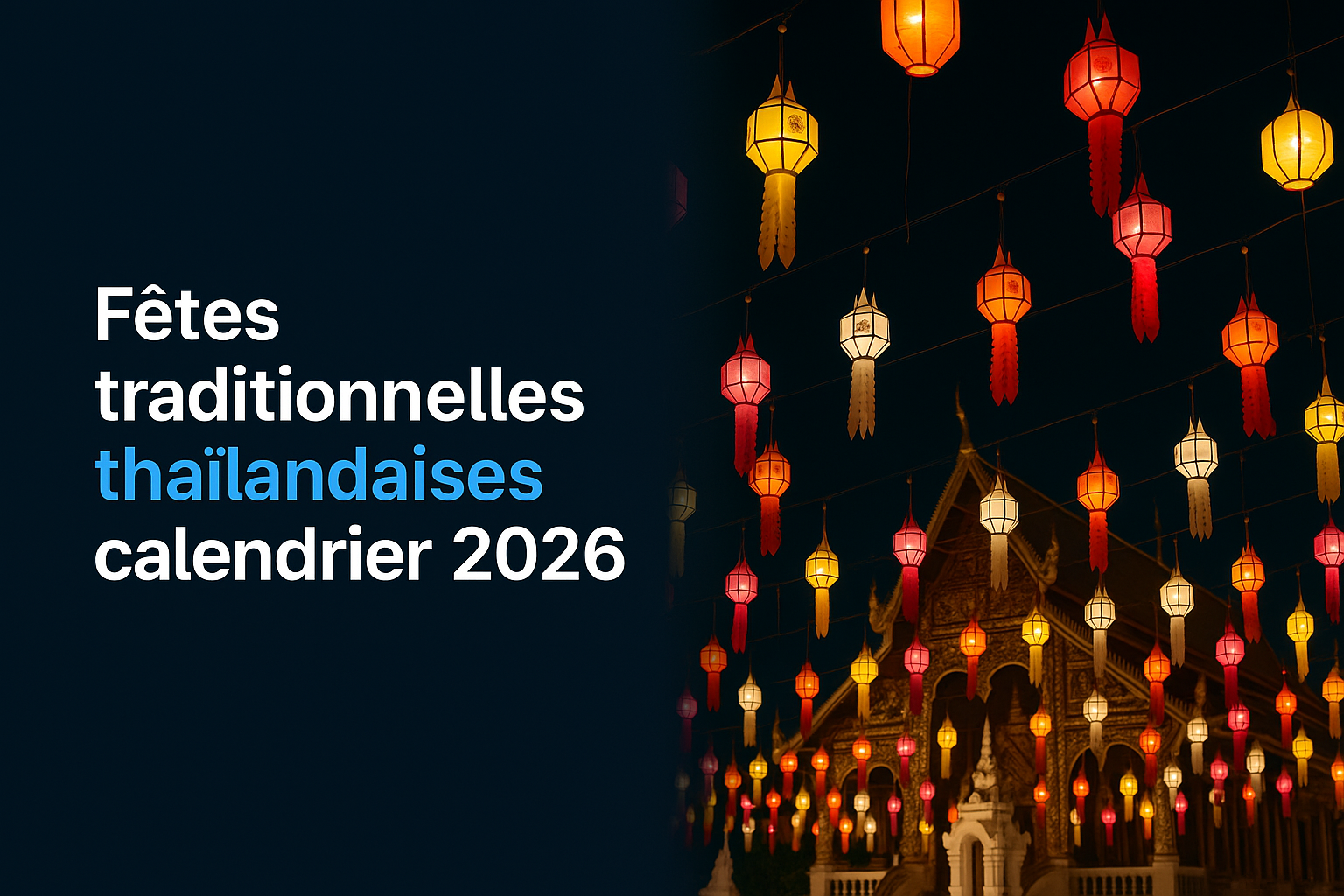 Fêtes traditionnelles thaïlandaises : calendrier 2026