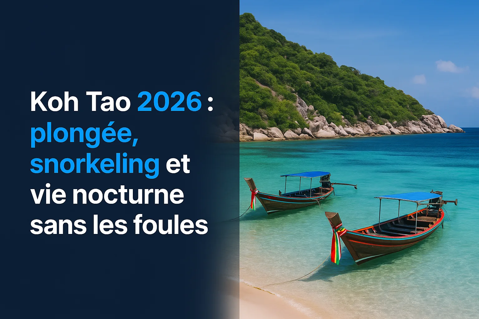 Koh Tao Plongée 2026 : Guide Complet – Spots, Certifications, Hébergements et Itinéraire 2-3 Jours